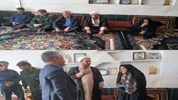 دیدار از خانواده شهید طلایی به مناسبت هفته دولت